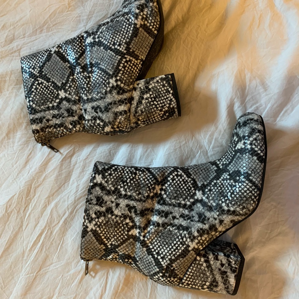 Roxy Snakeskin Booties